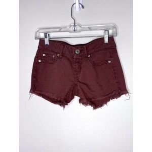 American Eagle Denim Shorts Women Size 00 Raw Hem *